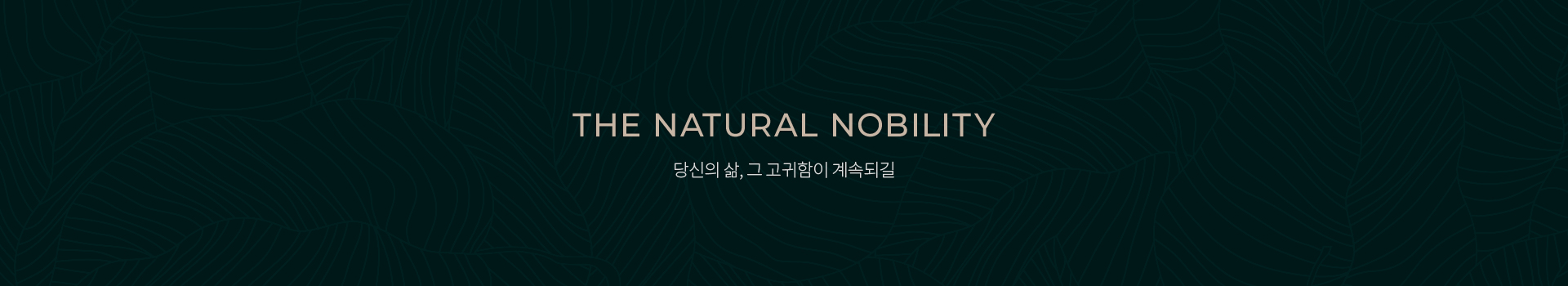 THE NATURAL NOBILITY 본연이 지니는 고귀함