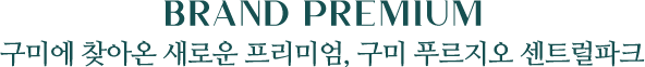 BRAND PREMIUM 구미에 찾아온 새로운 프리미엄, 구미 푸르지오 센트럴파크