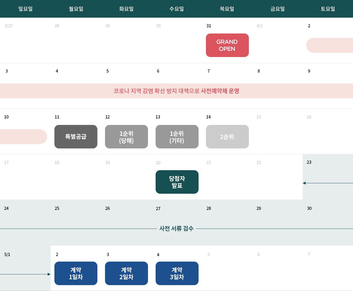 분양일정 달력